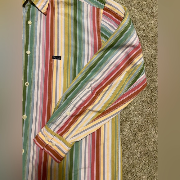 Vintage Faconnable Colorful Striped Button-Down - Picture 13 of 15